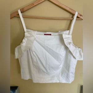 STAUD white cotton camisole